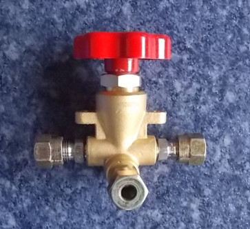 High pressure shut-off valve; three-way; Φ8M14; deleted same as 1147-00039
