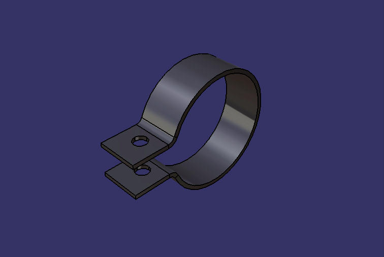 Intake and exhaust fixed pipe clamp, round, Φ82, padded belt