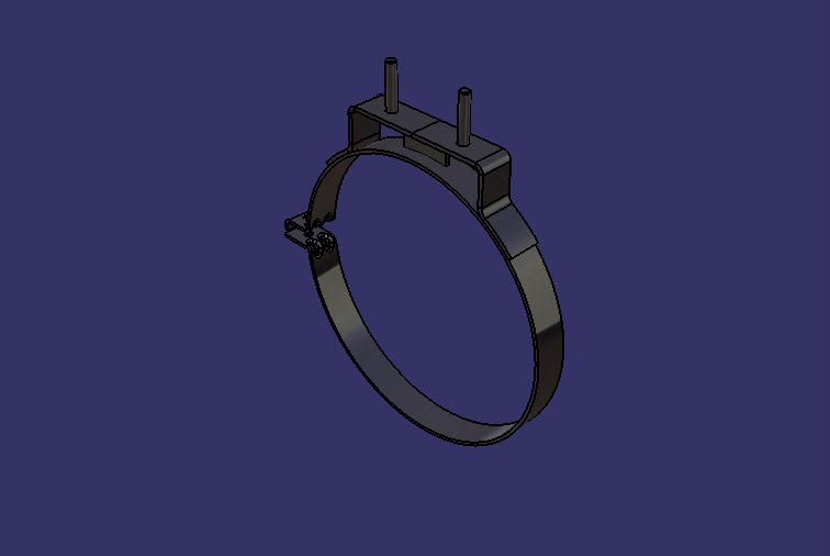 Silencer fixing clamp, Φ350, 210mm