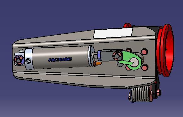 Exhaust brake valve, front-mounted vehicle series model