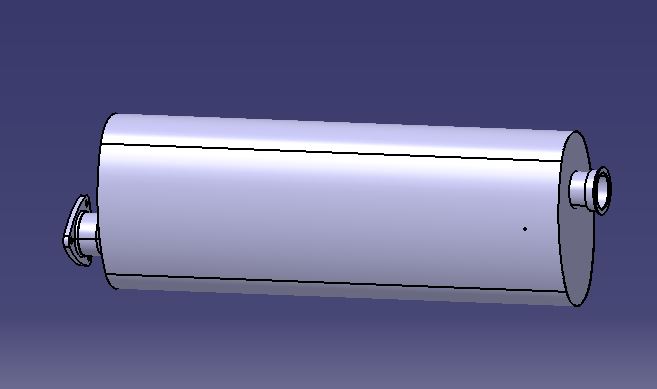 Exhaust muffler, National IV, SUS436,825