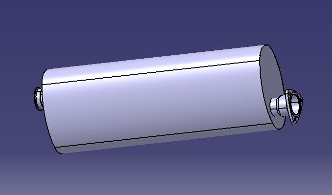 Exhaust muffler, National IV, SUS436,825-1