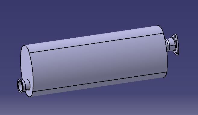 Exhaust muffler, National IV, SUS436,825