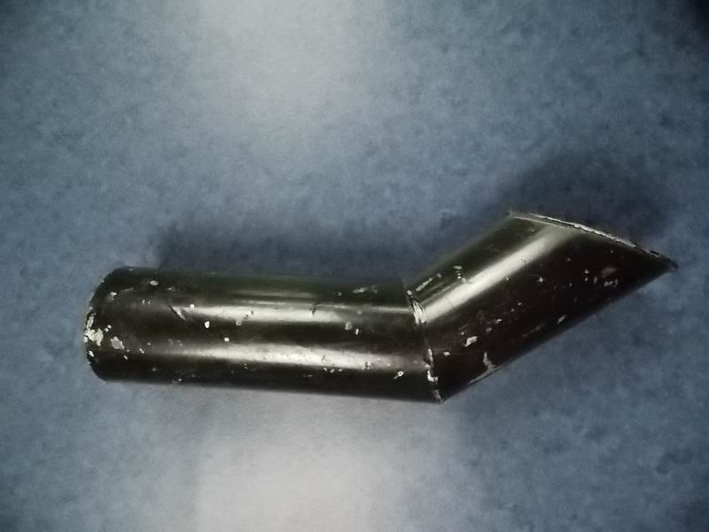 Exhaust tailpipe (Φ90, L=395mm, 145°)