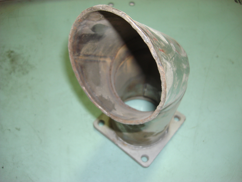 Exhaust tailpipe, Φ116, L=342mm, flange 105*105-1