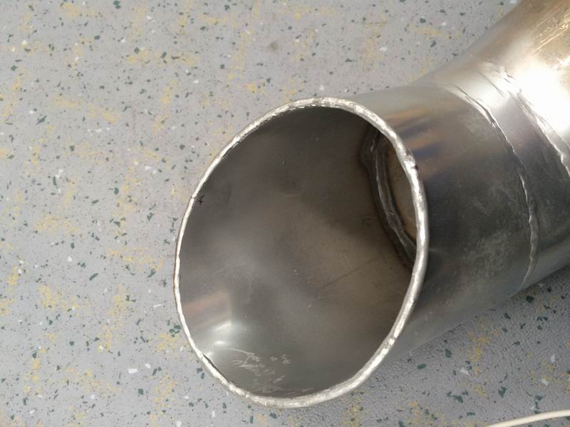 Exhaust tailpipe, Φ116, L=325mm, 128°-1