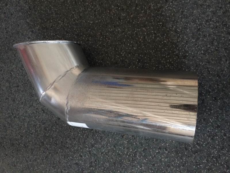 Exhaust tailpipe (Φ102, L=293mm, 120°)