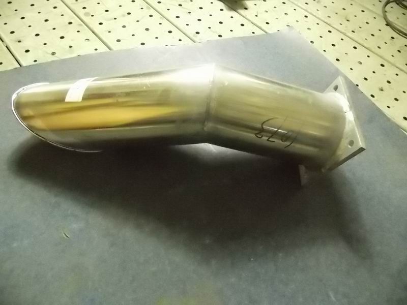 Exhaust tailpipe, Φ132, L=544mm, flange 119*119-1