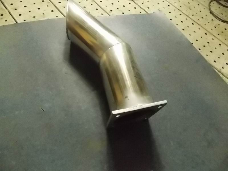 Exhaust tailpipe, Φ132, L=544mm, flange 119*119-2