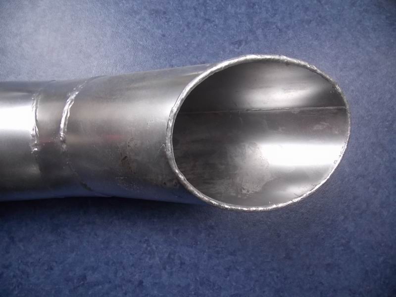 Exhaust tailpipe (Φ116, L=657mm, 150°) process 77-1