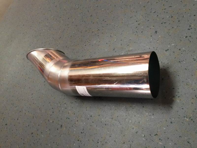 Exhaust tailpipe, Φ102, L=444mm, 145°-1