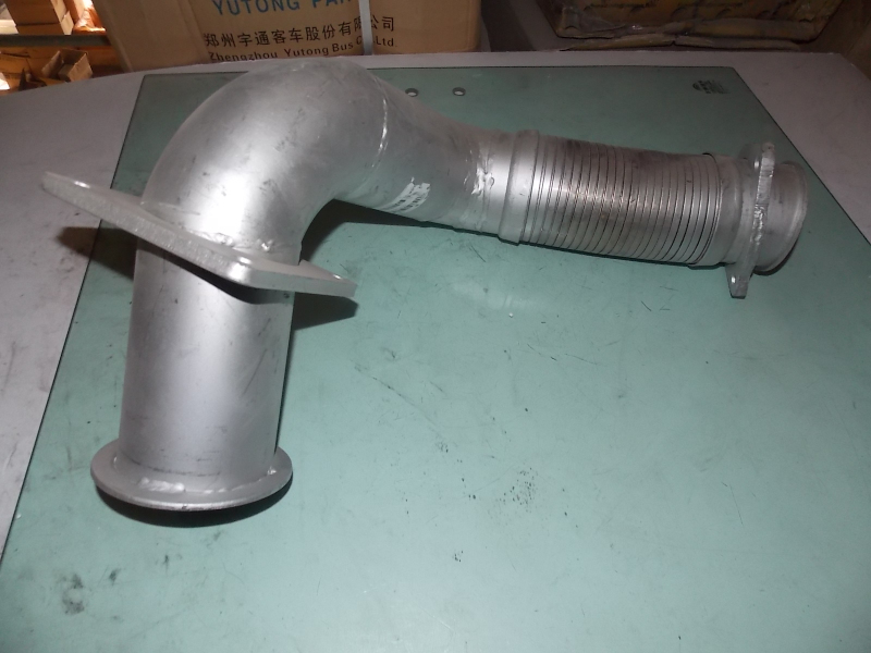 Exhaust corrugated pipe (flange 105*105, L=400mm)