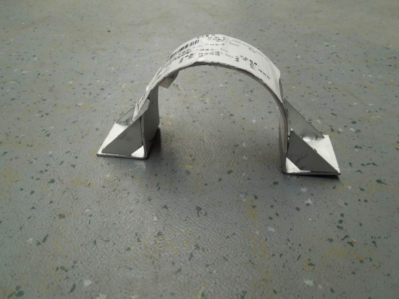 Intake and exhaust fixed pipe clamp, semicircular, Φ76, without padding-1