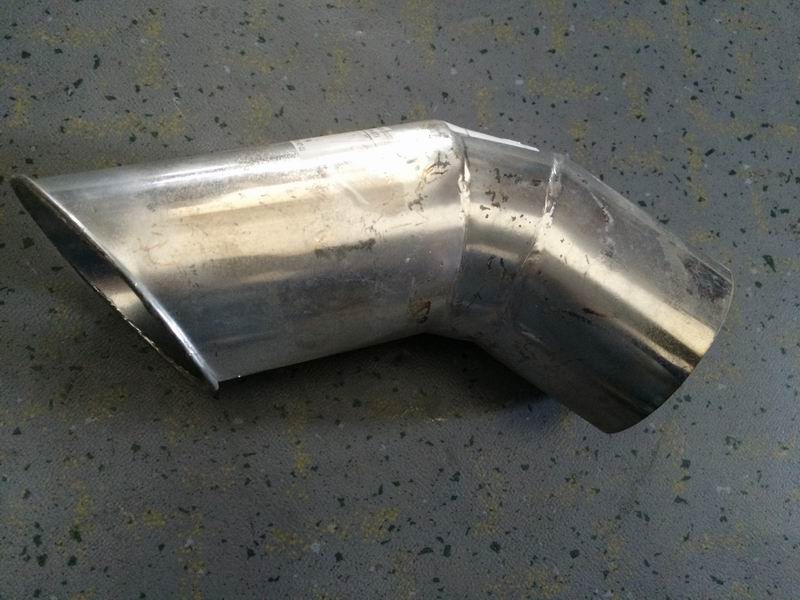 Exhaust tailpipe, Φ89, L=253,131°