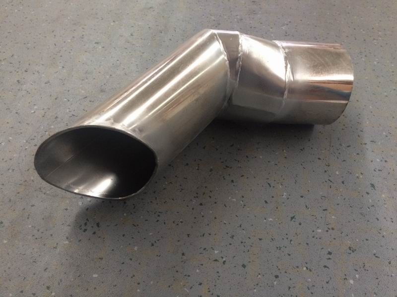 Exhaust tailpipe (Φ116, L=365mm, 135°)