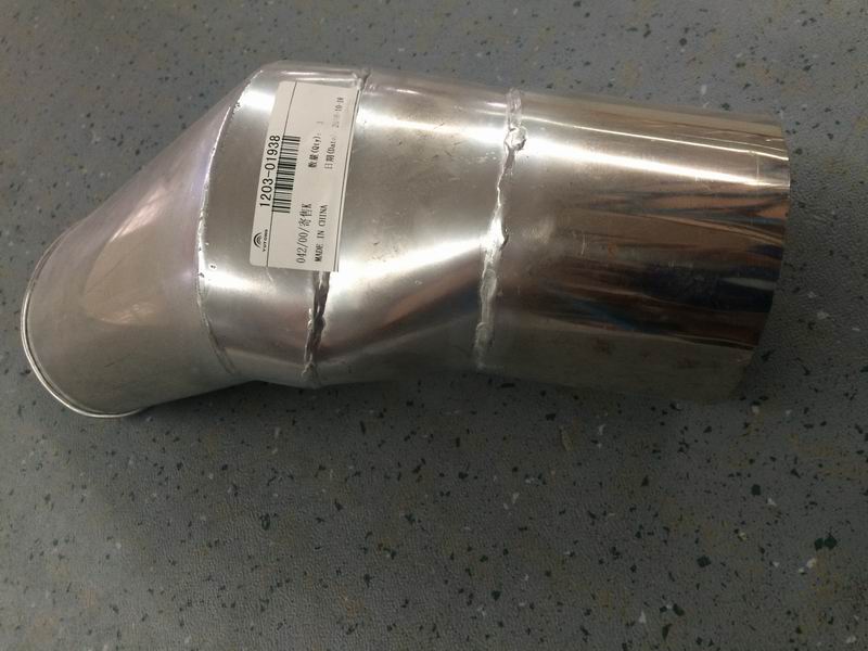 Exhaust tailpipe (Φ116, L=365mm, 135°)-2