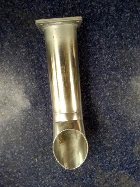 Exhaust tailpipe (flange 105*105, Φ110, L=330mm)