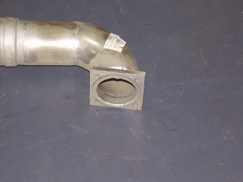 Exhaust corrugated pipe (flange 116*116, L=350mm)-1