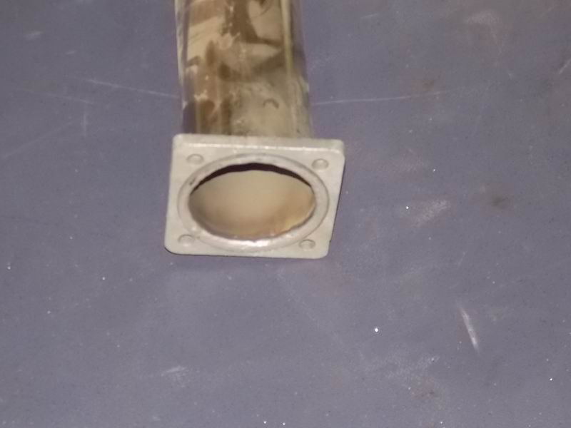 Exhaust corrugated pipe (flange 116*116, L=350mm)-2