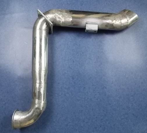 Exhaust tailpipe, Φ102, L=803mm, flange 105*105 left