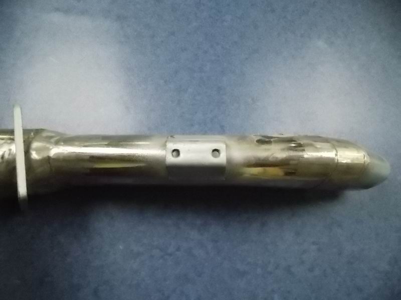 Exhaust tailpipe, Φ102, L=803mm, flange 105*105 left-1