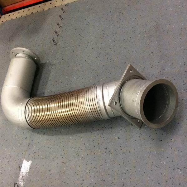 Exhaust bellows (investing circle Φ121, L=492) has been installed