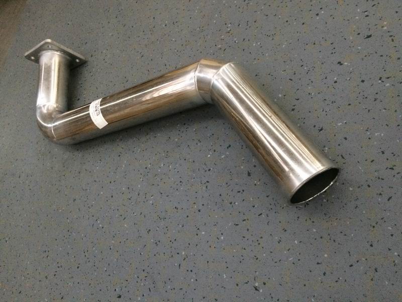 Exhaust tailpipe (flange 80*80 Φ76 L=629)