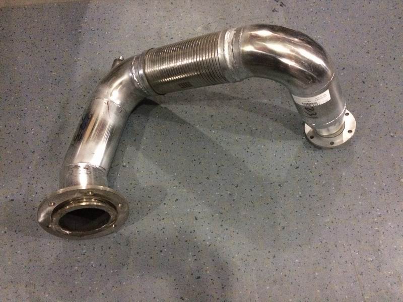 Exhaust corrugated pipe (flange 116*116, L=483mm)
