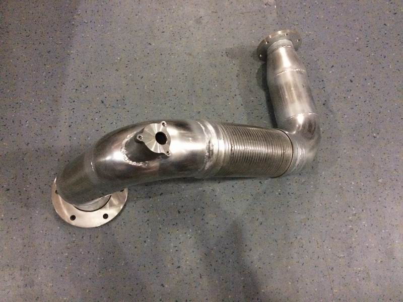 Exhaust corrugated pipe (flange 116*116, L=483mm)-1