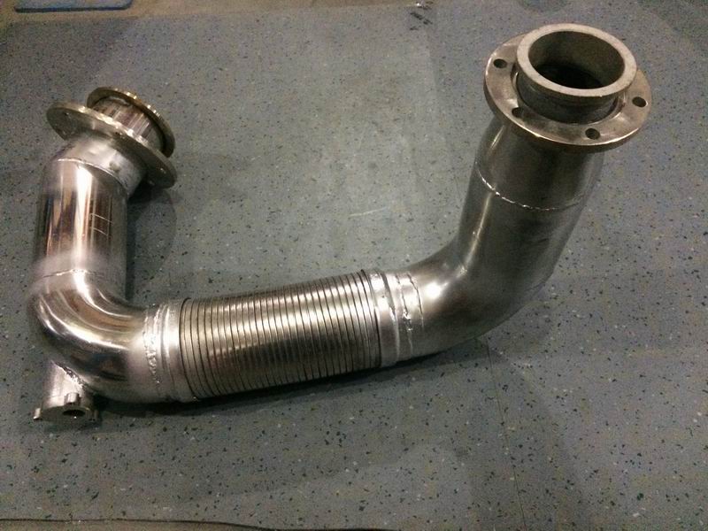 Exhaust corrugated pipe (flange 116*116, L=483mm)-2