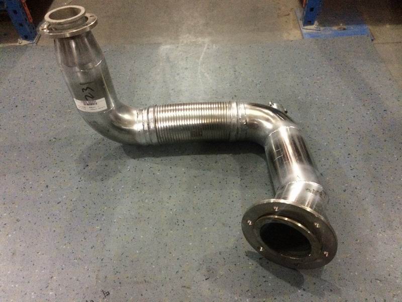 Exhaust corrugated pipe (flange 116*116, L=483mm)-3