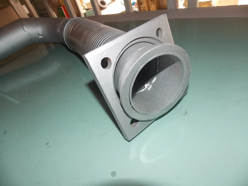 Exhaust corrugated pipe (flange 80*80, L=300mm)-2