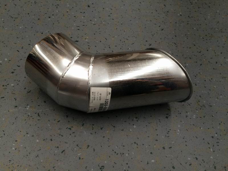 Exhaust tailpipe (Φ102, L=237mm, 131°)-2