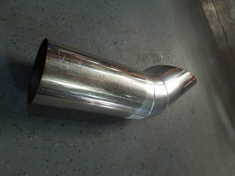 Exhaust tailpipe (Φ114, L=442mm, 145°)-1