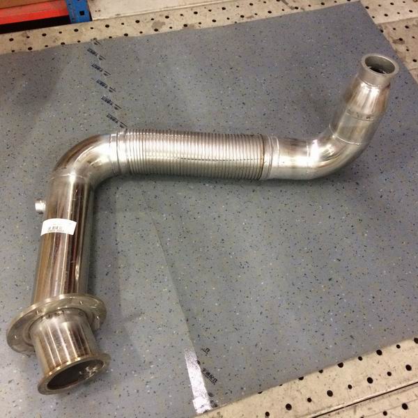 Exhaust corrugated pipe (flange 116*116, L=565mm)-1