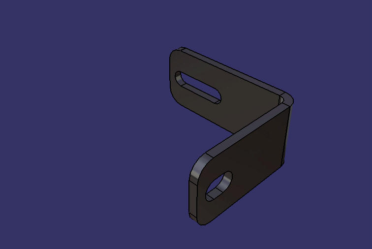 Exhaust pipe bracket, L-shaped, 5mm, no