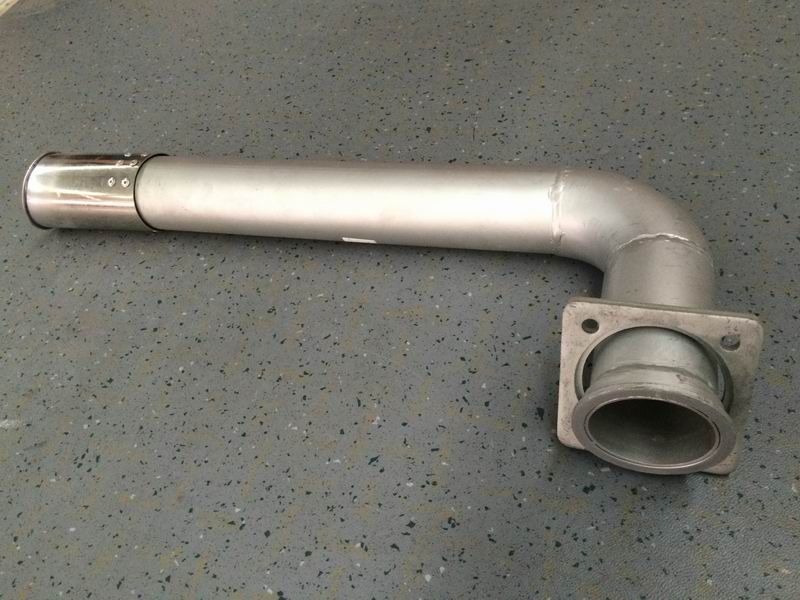 Exhaust tailpipe (flange 80*80 Φ76 L=660)