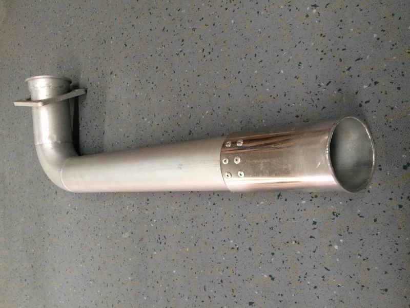 Exhaust tailpipe (flange 80*80 Φ76 L=660)-1
