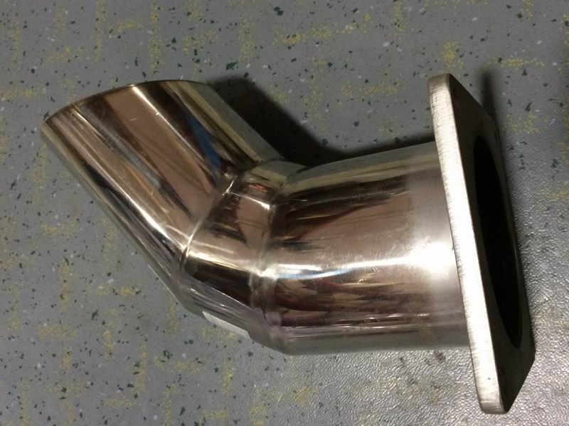Exhaust tailpipe (flange 124*124 Φ120 L=345)