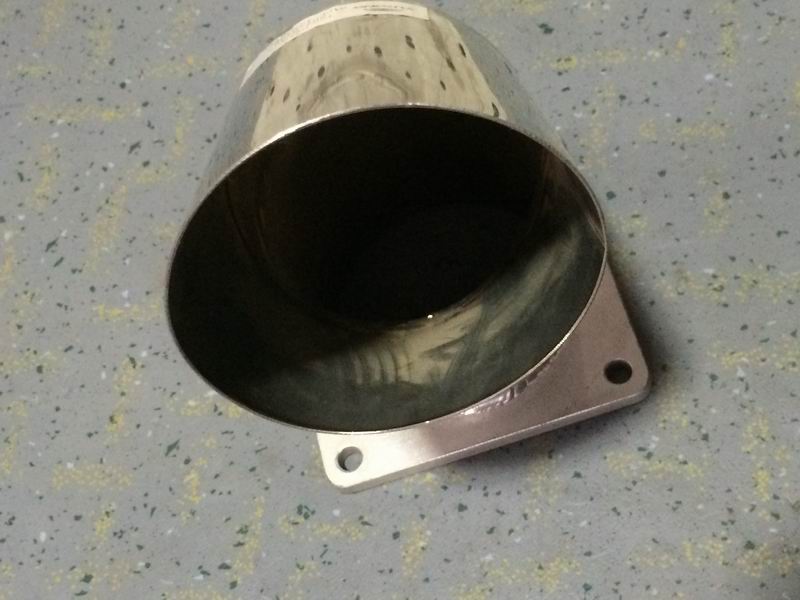 Exhaust tailpipe (flange 124*124 Φ120 L=345)-1