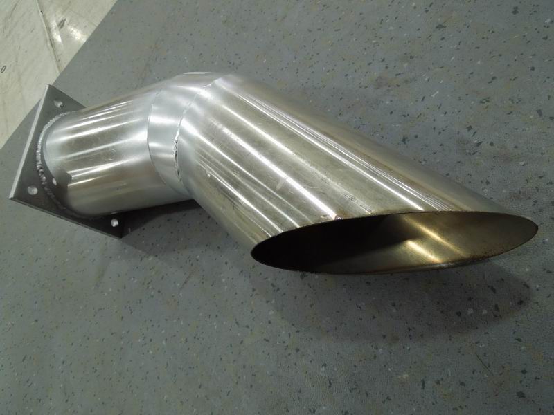 Выхлопная труба (фланец 119 * 119 , Ф 120 , Л= 391mm )-2