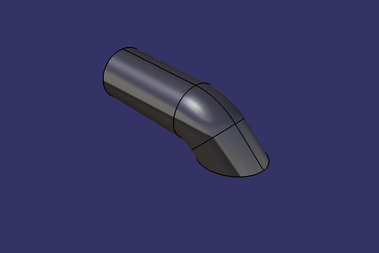 Выхлопная труба, Φ 121 , Л= 401mm , 137 °