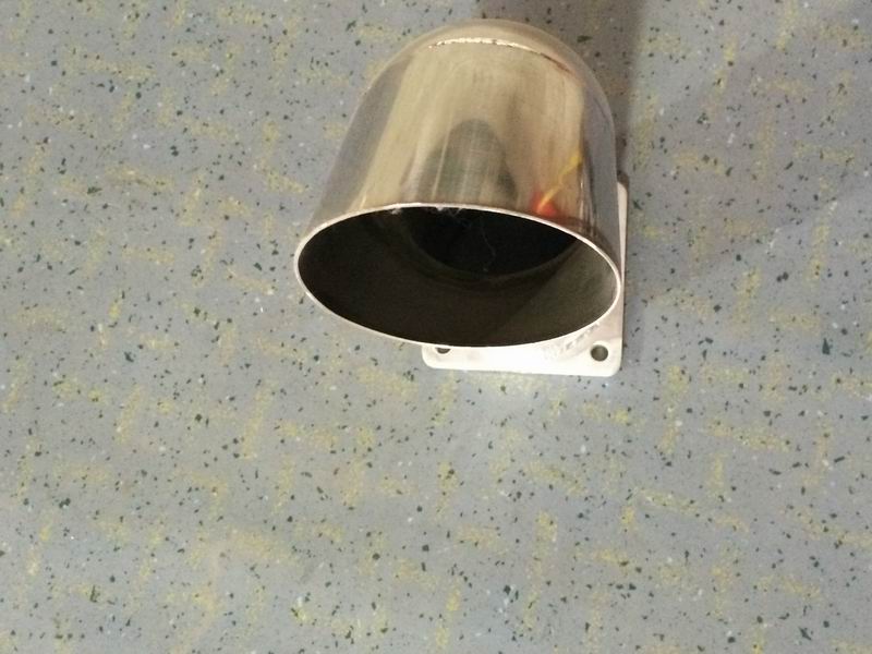 Exhaust tailpipe, Φ114, L=4351mm, flange 105*105-1