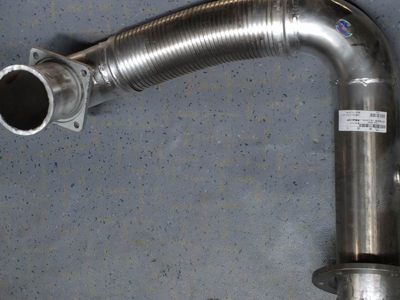 Exhaust corrugated pipe (flange 99*99, L=554mm)-1