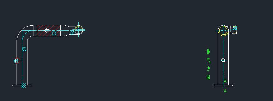 Exhaust bellows, rear-mounted car, Φ102