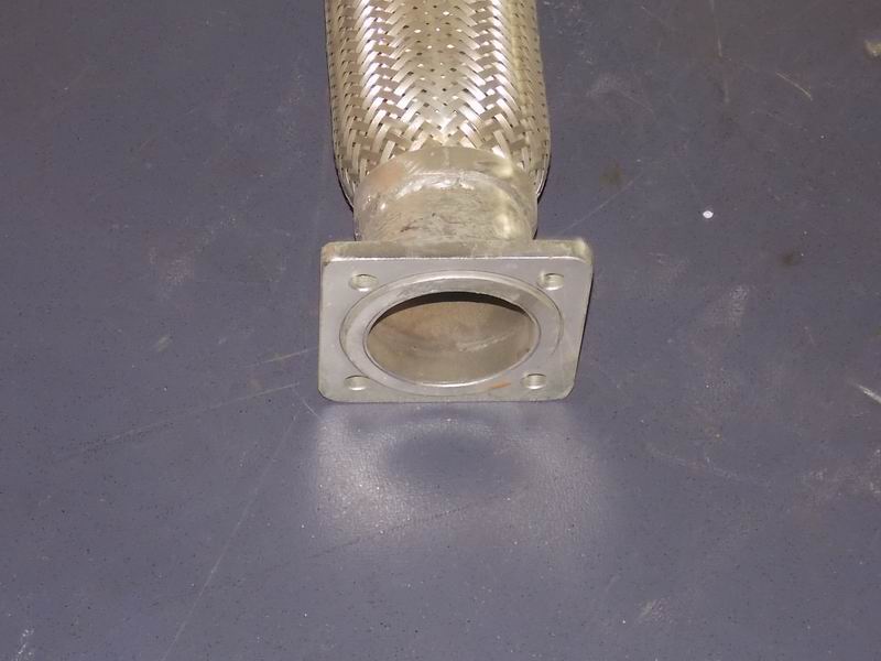 Exhaust braided corrugated pipe (flange 80*80, L=635mm)-1