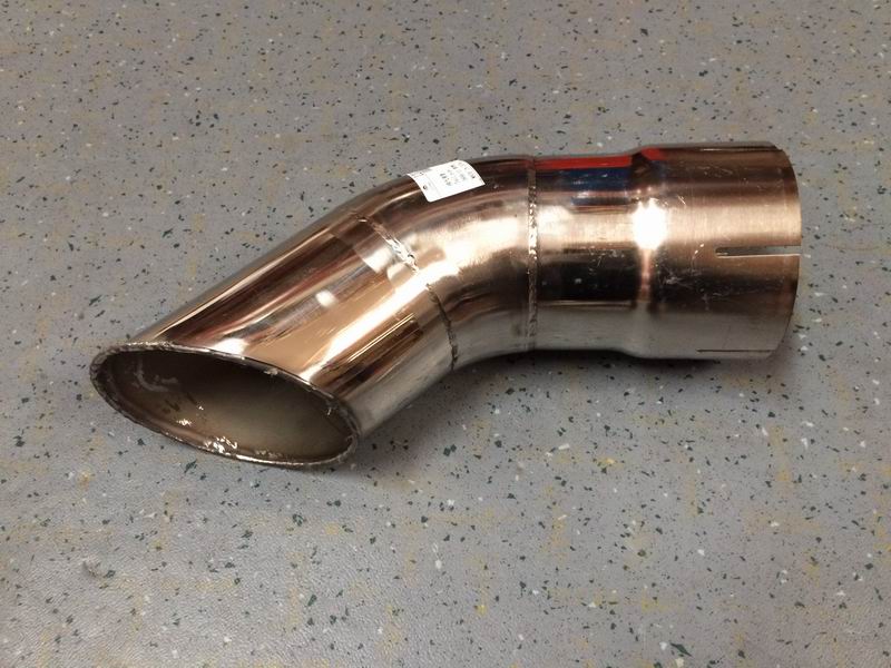 Exhaust tailpipe, Φ120, L=368mm, with cutout