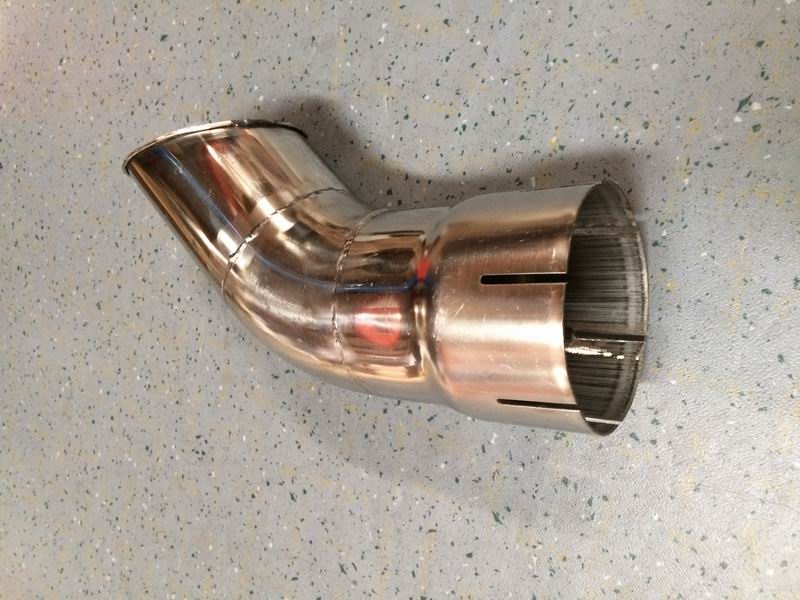Exhaust tailpipe, Φ120, L=368mm, with cutout-1