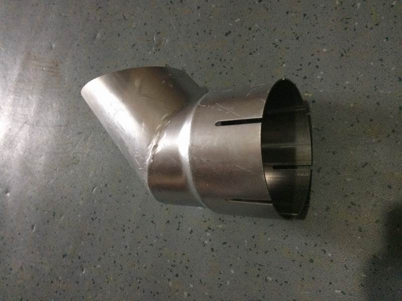 Exhaust tailpipe, Φ121, L=262mm, 135°-1