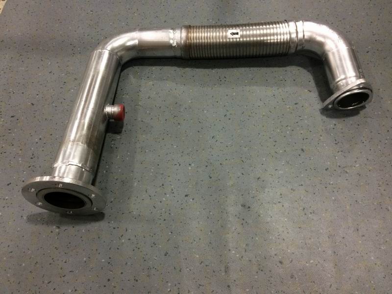 Exhaust corrugated pipe